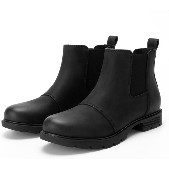 Chic Women's Chelsea Boots - Low Heel Slip-On Ankle Booties in Black, Size 8.5 - Picture 5 of 6